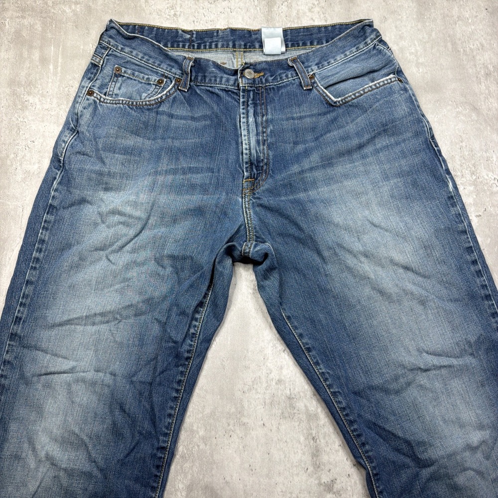 Lucky Brand Jeans Dungarees Straight Bootcut Men's Size 34x30 Zip Fly Denim USA - Picture 2 of 11